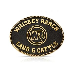 Montana Silversmiths Whiskey Ranch Land & Cattle Western Belt Buckle NEW NIB